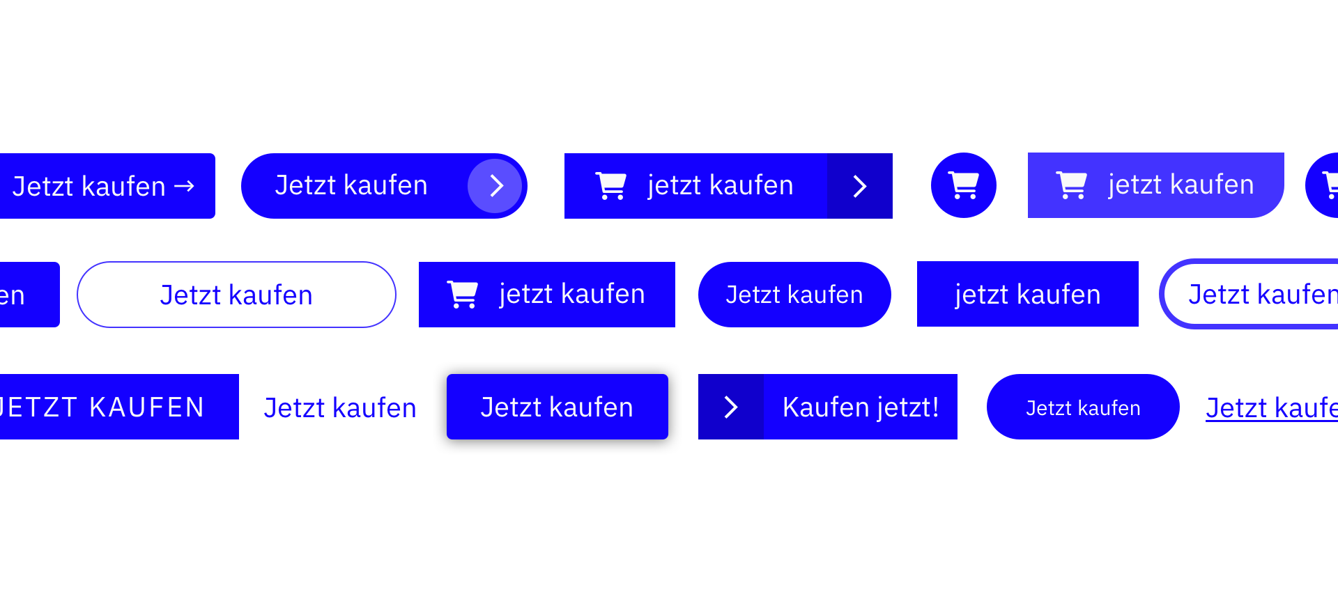 Designsystem Inventur Buttons